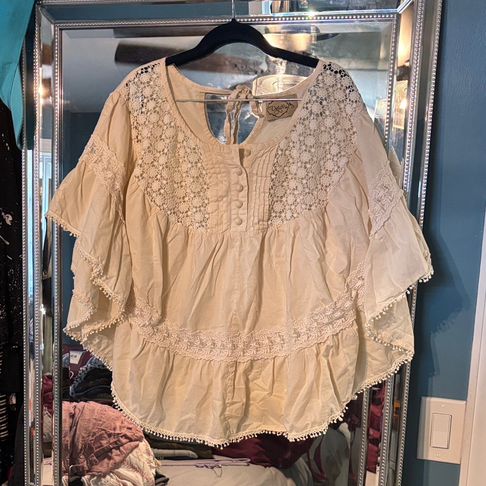 Elegant Cream Lace Blouse